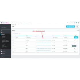 Prestashop Attachment Direktnedladdningslänk tillagd - Produktfil