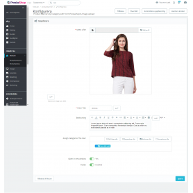 Product Banners with Form Prestashop & Upload Image