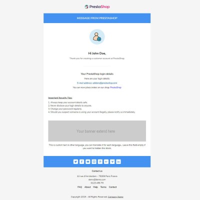 Beautiful - Mallar för e-postmeddelanden och för e-postmeddelanden i Prestashop-moduler