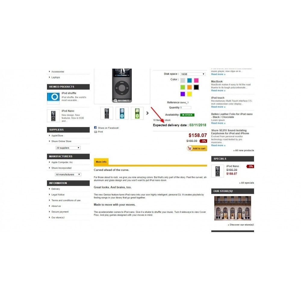 Estimated Shipping Date Per Product Module PrestaShop Estimated Shipping Date Per Product Module PrestaShop