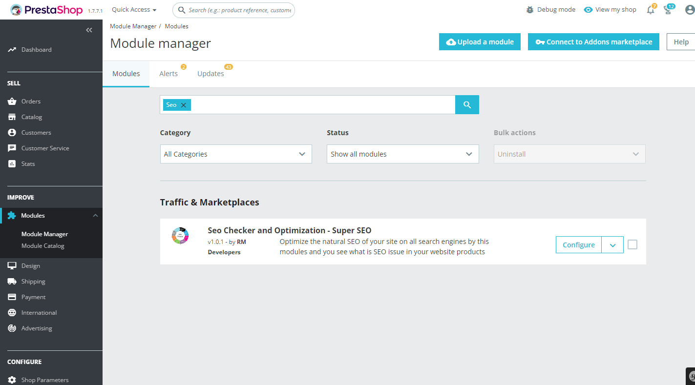 Prestashop SEO-kontroll och optimering - Super Prestashop SEO-kontroll och optimering - Super