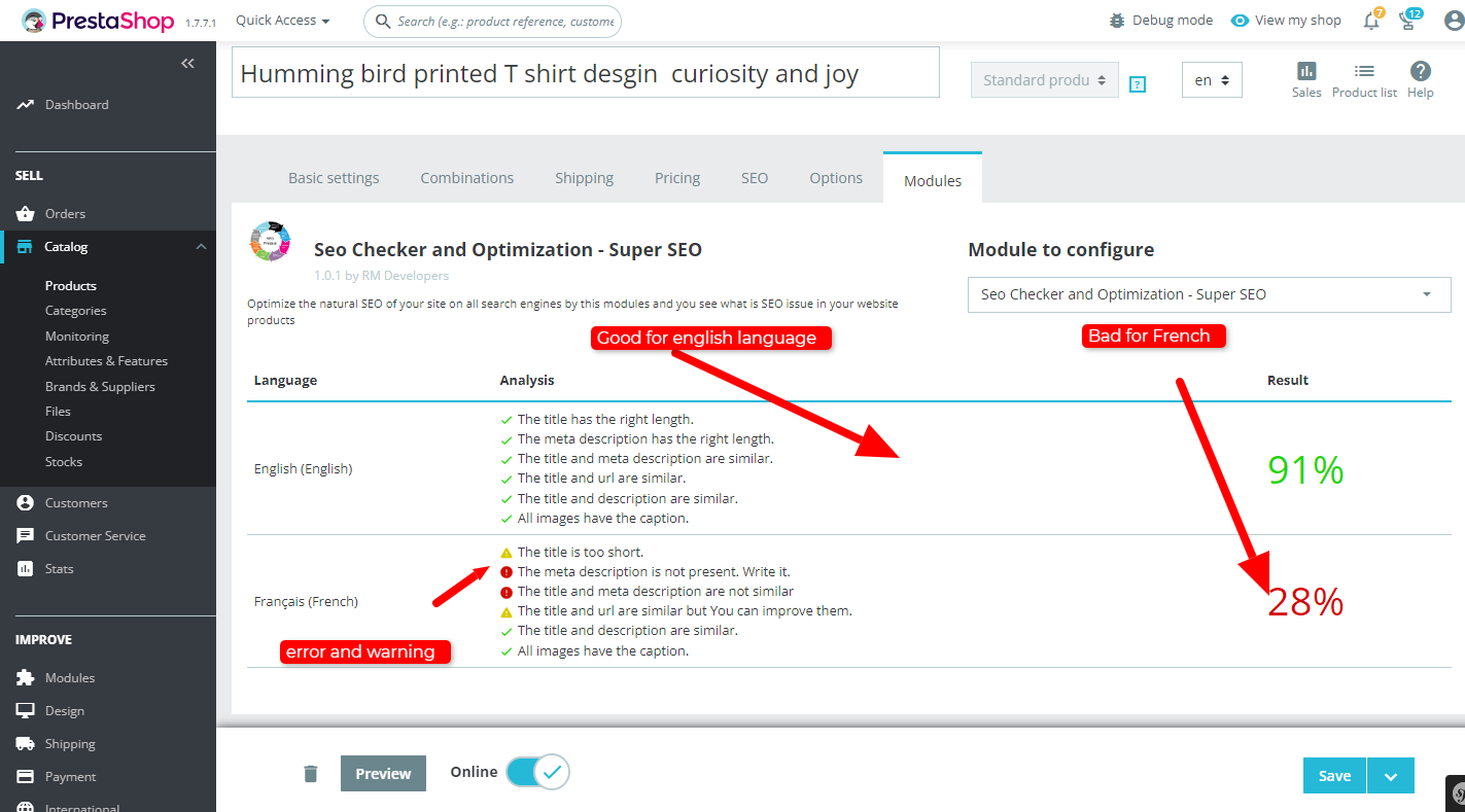 Prestashop SEO-kontroll och optimering - Super Prestashop SEO-kontroll och optimering - Super