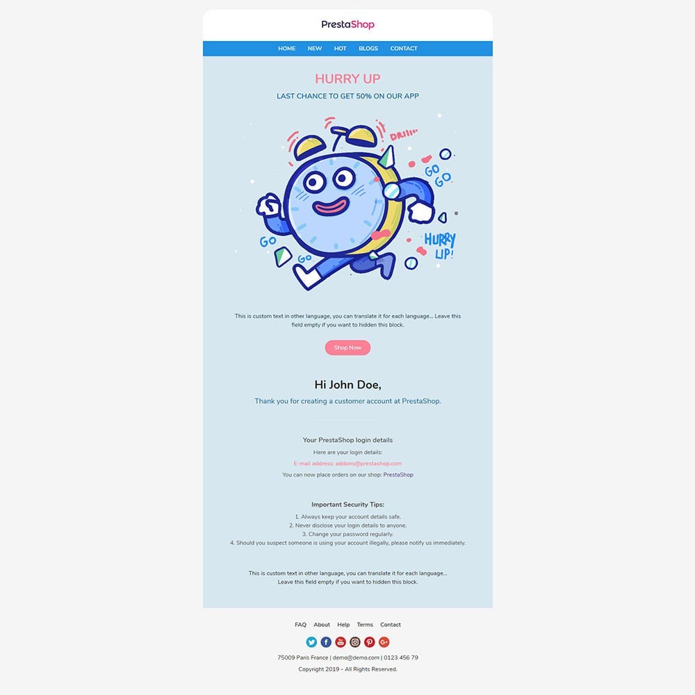 Beautiful - Mallar för e-postmeddelanden och för e-postmeddelanden i Prestashop-moduler Beautiful - Mallar för e-postmeddelanden och för e-postmeddelanden i Prestashop-moduler