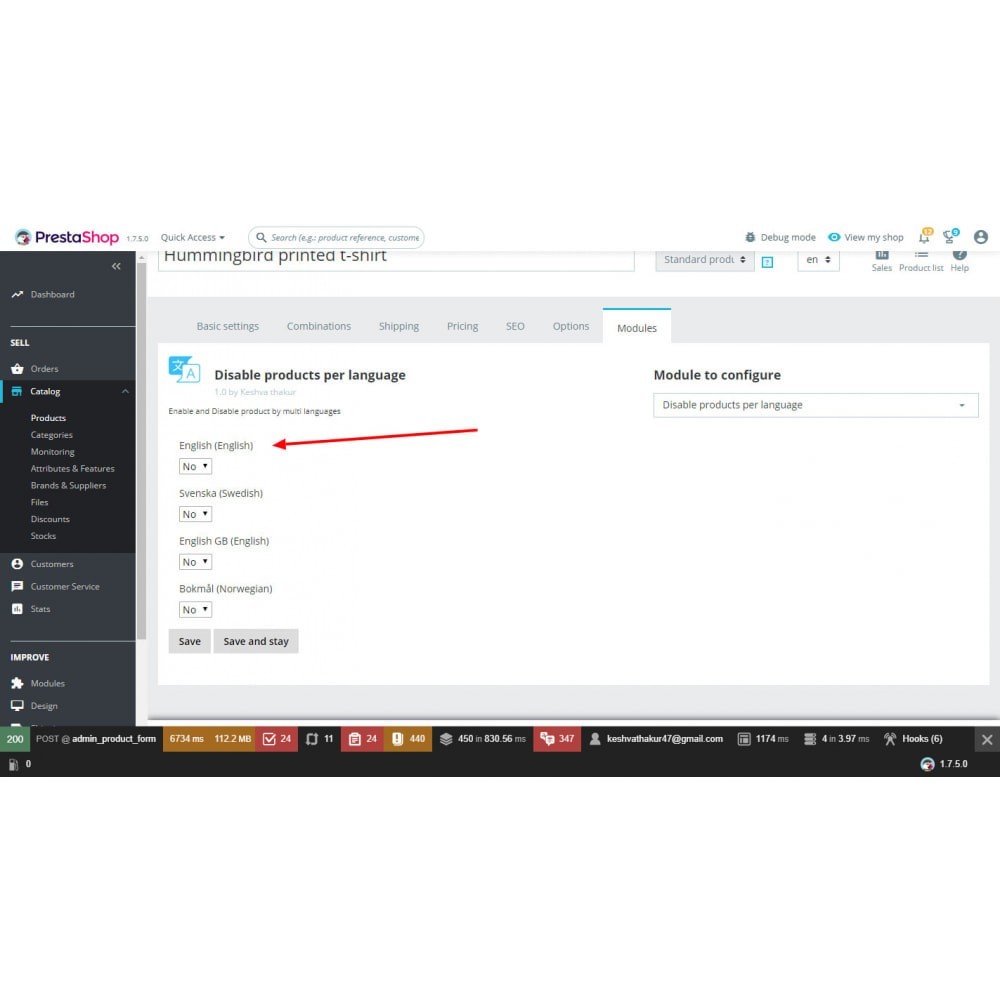 Prestashop Enable Disable products by language - Active/Deactivate Prestashop Enable Disable products by language - Active/Deactivate