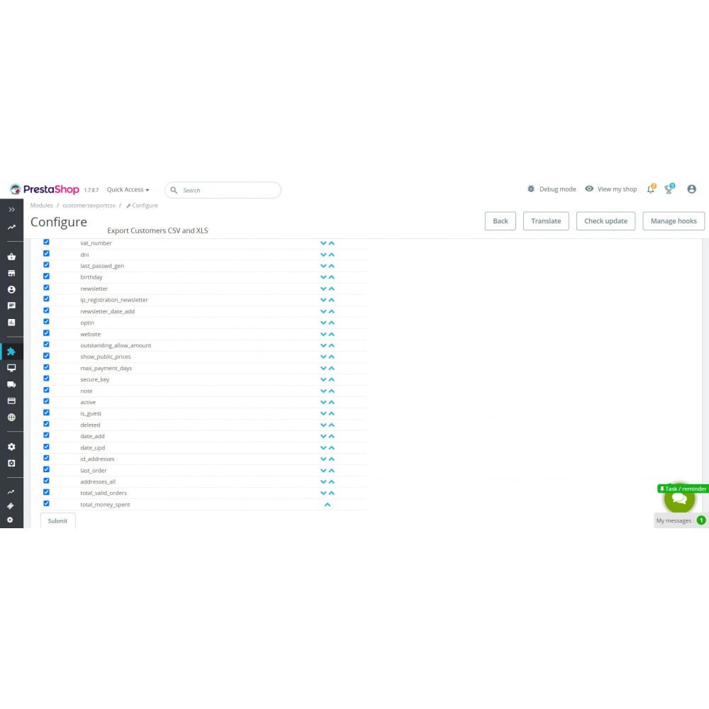 Prestashop Export Customers CSV and XLS - Advance Prestashop Export Customers CSV and XLS - Advance