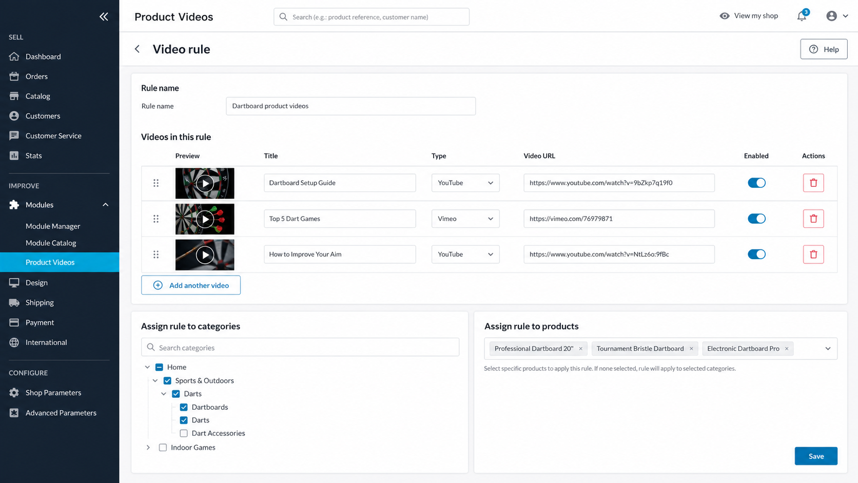 Prestsahop Product Videos in Tab - Rules Categories Product Assignments Prestsahop Product Videos in Tab - Rules Categories Product Assignments
